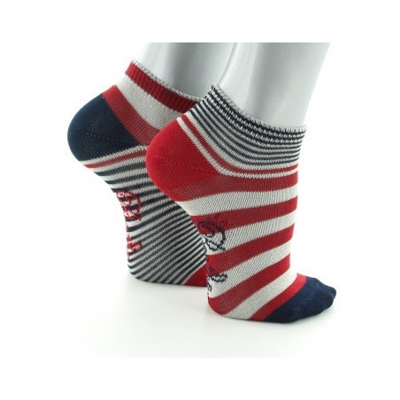 Socquettes Enfant Rayures Asymétriques