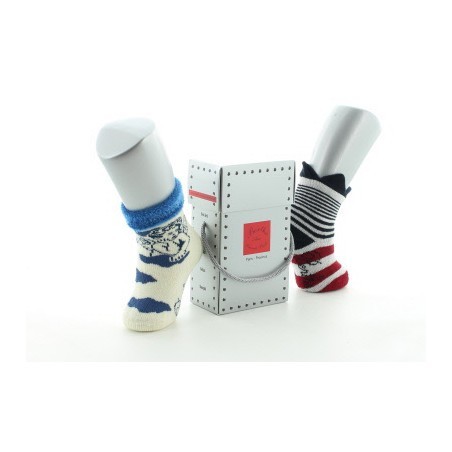 Boite cadeau chaussettes naissance Ange et Couronne