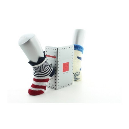 Boite cadeau chaussettes naissance Ange et Couronne