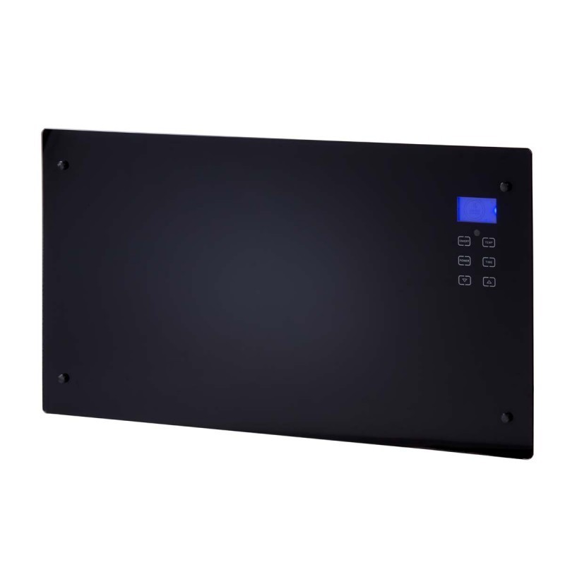 Chauffage décoratif design noir avec écran LCD 2000W
