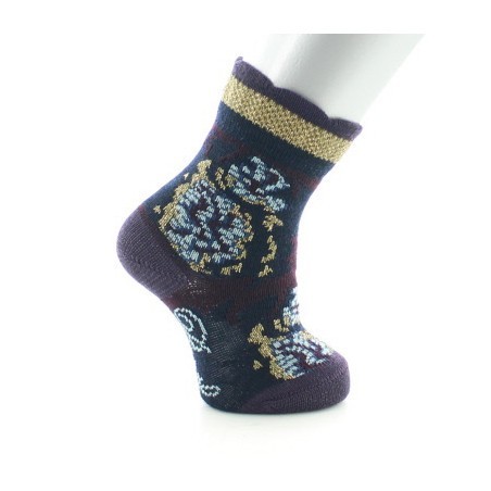 Chaussettes bébé Laine peignée fleurs de kimono