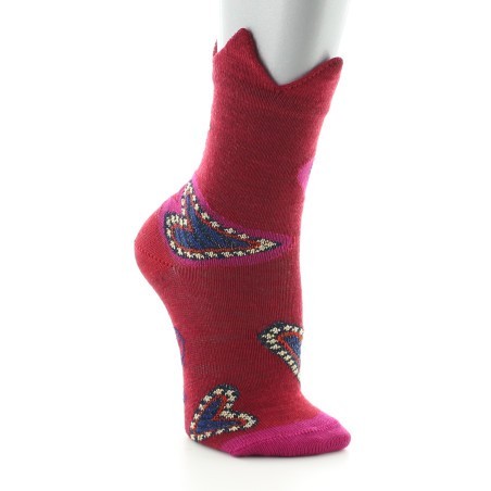 Chaussettes enfant Laine peignée cœur et couronne