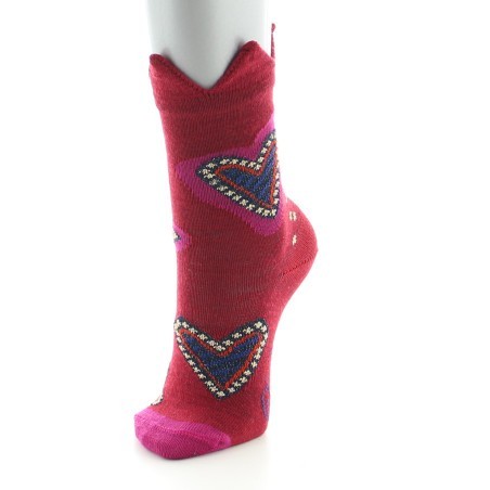 Chaussettes enfant Laine peignée cœur et couronne