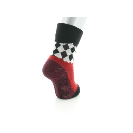 Chaussettes Damiers Rouges et Noirs