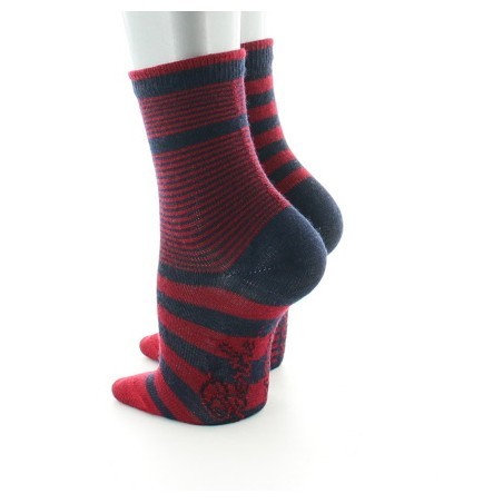 Chaussettes Rayures asymétriques rouges