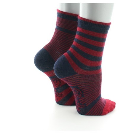 Chaussettes Rayures asymétriques rouges