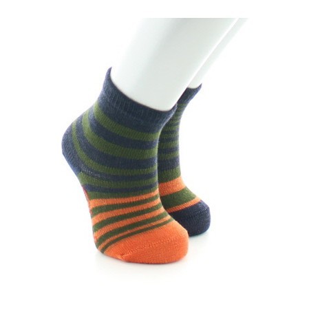 Chaussettes Bébé Rayures Asymétriques kaki et marine