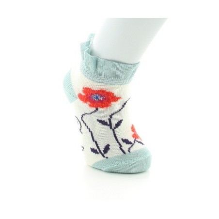 Chaussettes Bébé Fleurs Oranges