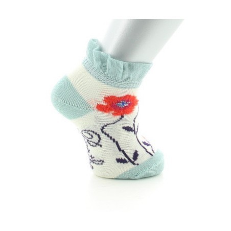 Chaussettes Bébé Fleurs Oranges