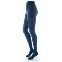 Collants femme soie naturelle - Bleu minuit