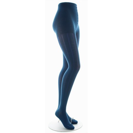 Collants femme soie naturelle - Bleu minuit
