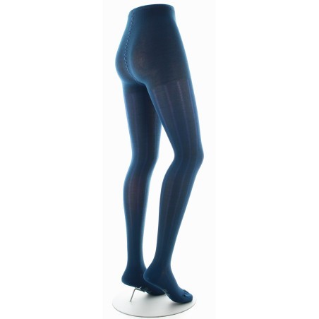 Collants femme soie naturelle - Bleu minuit