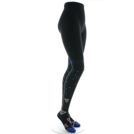 Collants coton femme cœur
