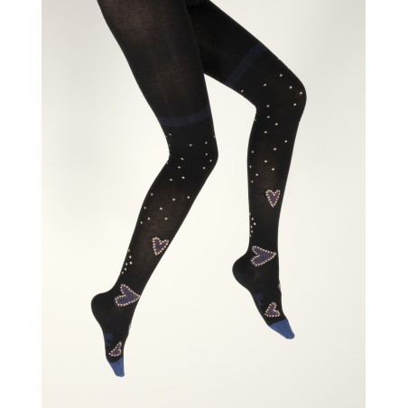 Collants coton femme cœur