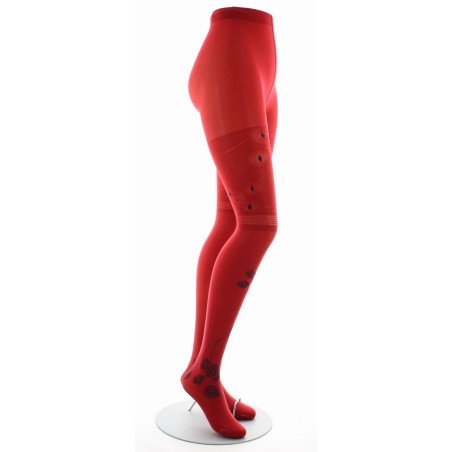 Collants Feu d'Artifice Marine sur fond Rouge
