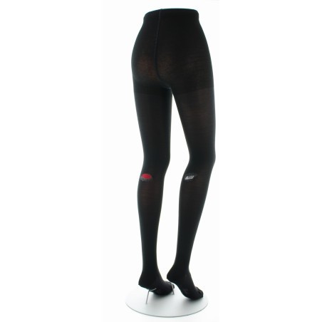 Collant en soie fond noir œil rouge
