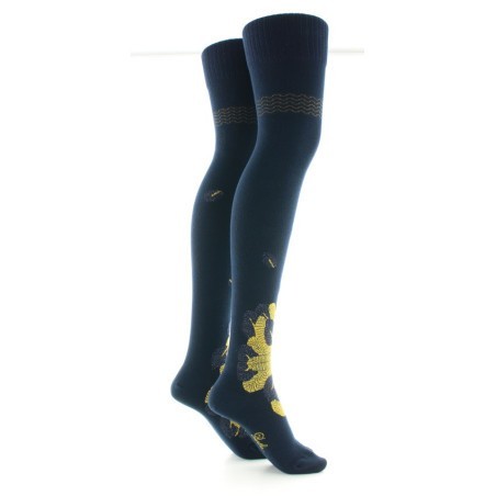 Jambières femme coton feuilles d'or