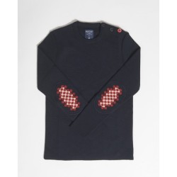 Pull marin Femme Pois rouges
