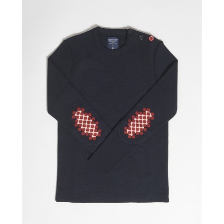 Pull marin Femme Pois rouges