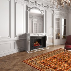 Foyer à buches avec effet flamme et chauffage 2000W