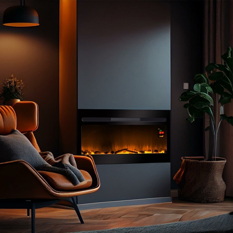 Cheminée décorative encastrable Elysée 90 cm