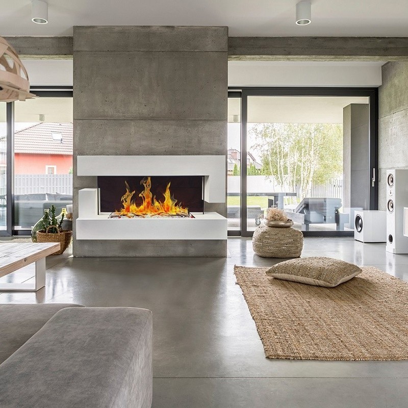 Cheminée décorative design Quartz Blanche