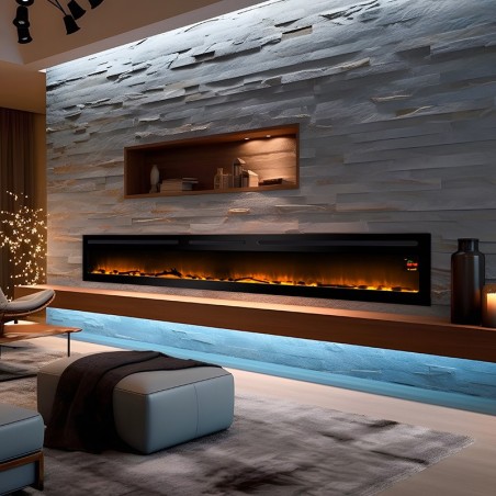 Cheminée décorative encastrable Elysée Infinity 228cm