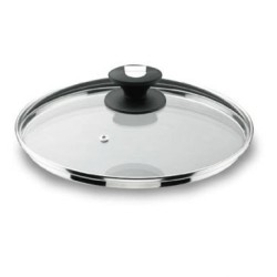 Couvercle verre avec sortie vapeur 14cm - Durit