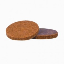 Patin feutre adhésif diam.33 marron x6 sc