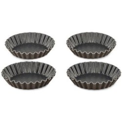 Lot de 4 moules à tartelettes 11 cm - Perfect Bake