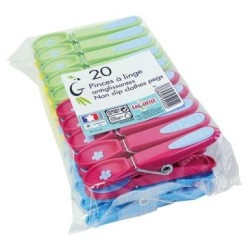 Pince à linge antiglissantes extra fortes - Lot de 20