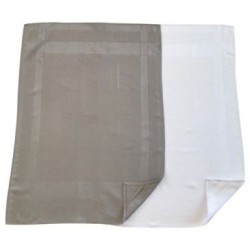 Lot 2 torchon s/carte microfibre gaufre 50x70 1 blanc+1gris