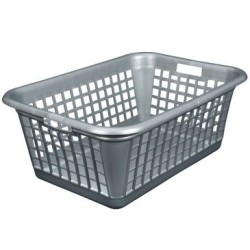 Corbeille à linge 60 L Gris Silver