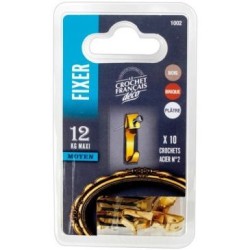 Crochet acier laiton n° 2 cte 10 1002