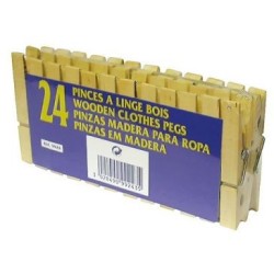 Pince linge bois sachet 24