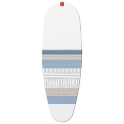 Housse table à repasser Premium clip - 130 x 47 cm - blanc, gris et bleu