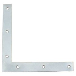 Equerre fenêtre têtes carres 20x2 l.160 zingué blanc