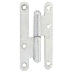 Paumelle Paris bt rond 80x40 gauche zingué blanc nf
