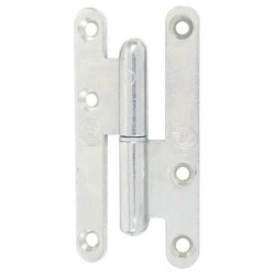 Paumelle Paris bt rond 80x40 droite zingué blanc nf