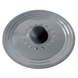 Couvercle inox avec trou vapeur - Diamètre 28/32 cm