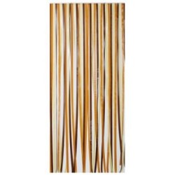 Rideau portière polyet.antill.bru.beig100x220