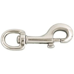 Mousqueton pompe zamak nickelé 75mm blister 1