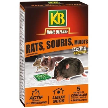Home defense rat souris mulot céréales 5x25g /nc
