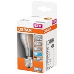 Led standard verre dépoli 4w e27 froid bte 1