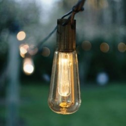 Guirlande solaire type edison 30 lumens 10 ampoules 2700k