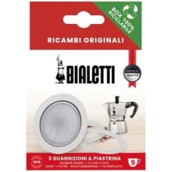 Filtre + 3 joints pour cafetière italienne 9 tasses