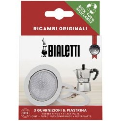 Filtre + 3 joints pour cafetières italiennes 1 tasse