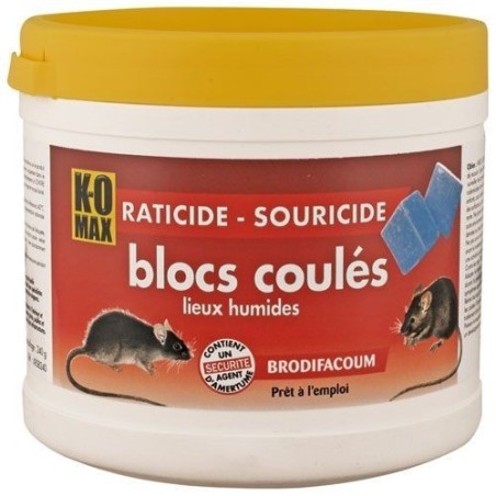 Komax raticide souricide bloc 240 g