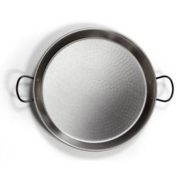 Plat à paëlla profond 50 cm en acier poli