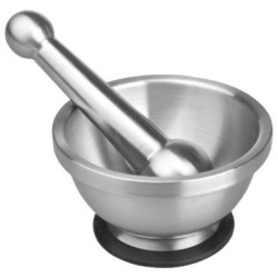 Mortier avec pilon inox
